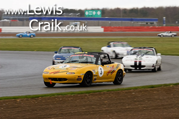 Carl Powell about to be lapped by the leaders - Luffield